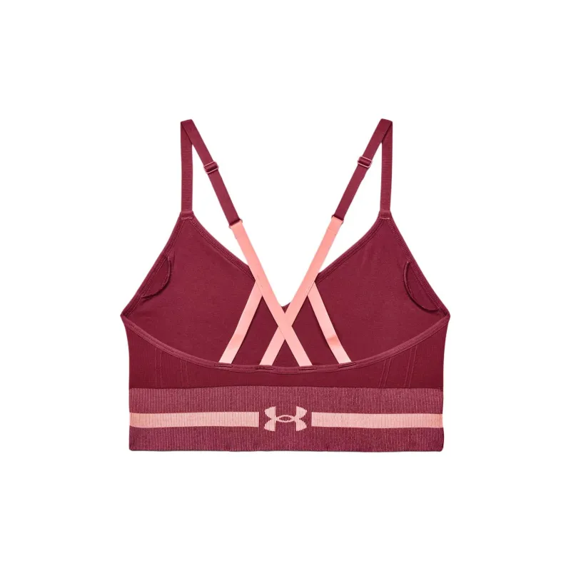 Under Armour Seamless Low Long Sports Bra Sports Underwear Women's Pink Beach-1