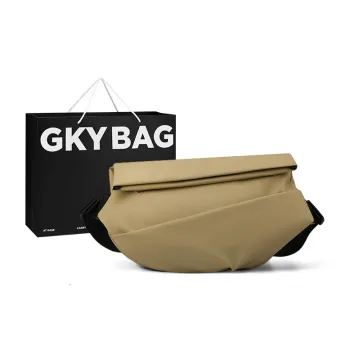 GKY Nylon Fabric Sling Bag Shoulder Bag Sports Multifunction Medium Size Men's Black/White/Khaki