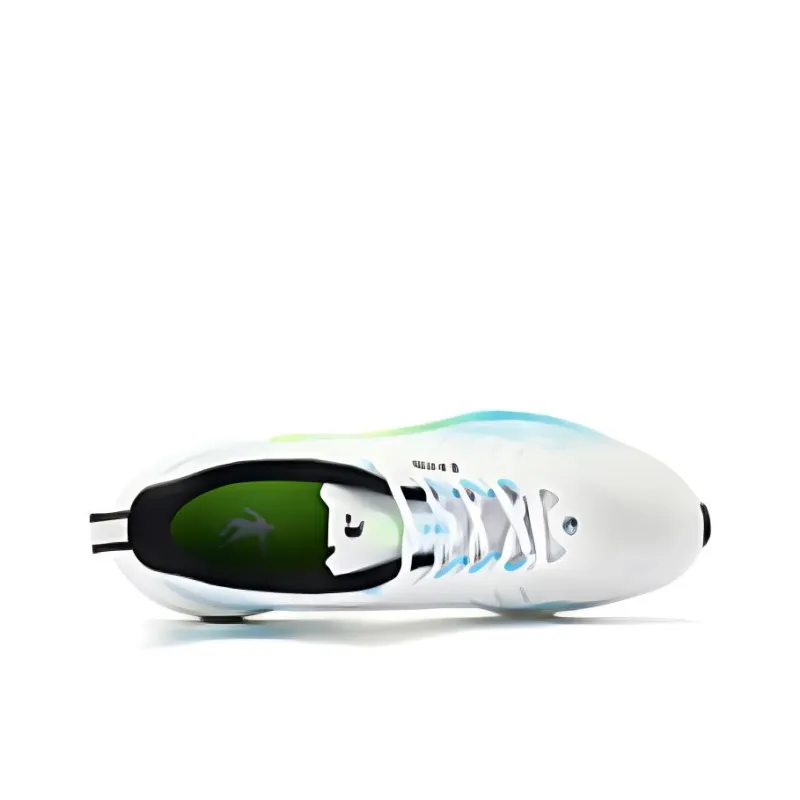 QIAODAN Borderless 6.0 Cushioning Wear Resistant Low Top Casual Running Shoes Men's White Blue-3