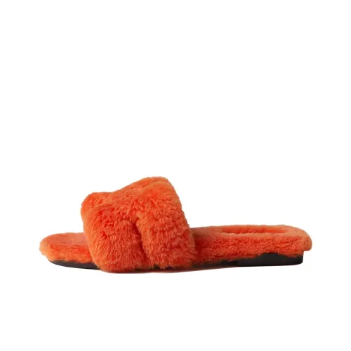 HERMES Oran Slide Slippers Women's Orange