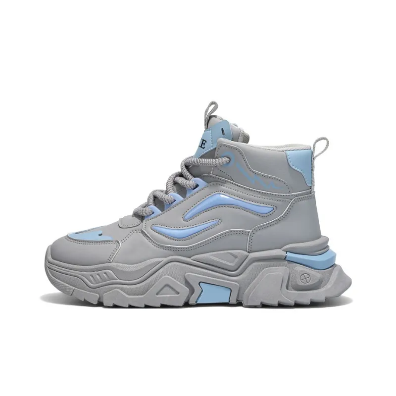 PNKE Anti Slip And Wear Resistant Height Increasing High Top Casual Shoes Men's-8