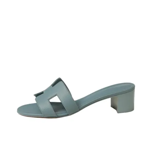 HERMES Oasis Slide Slippers Women's Blue