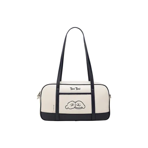 TOUTOU Maltese Collaboration PU Shoulder Bag Large Size Women's Prussian Blue