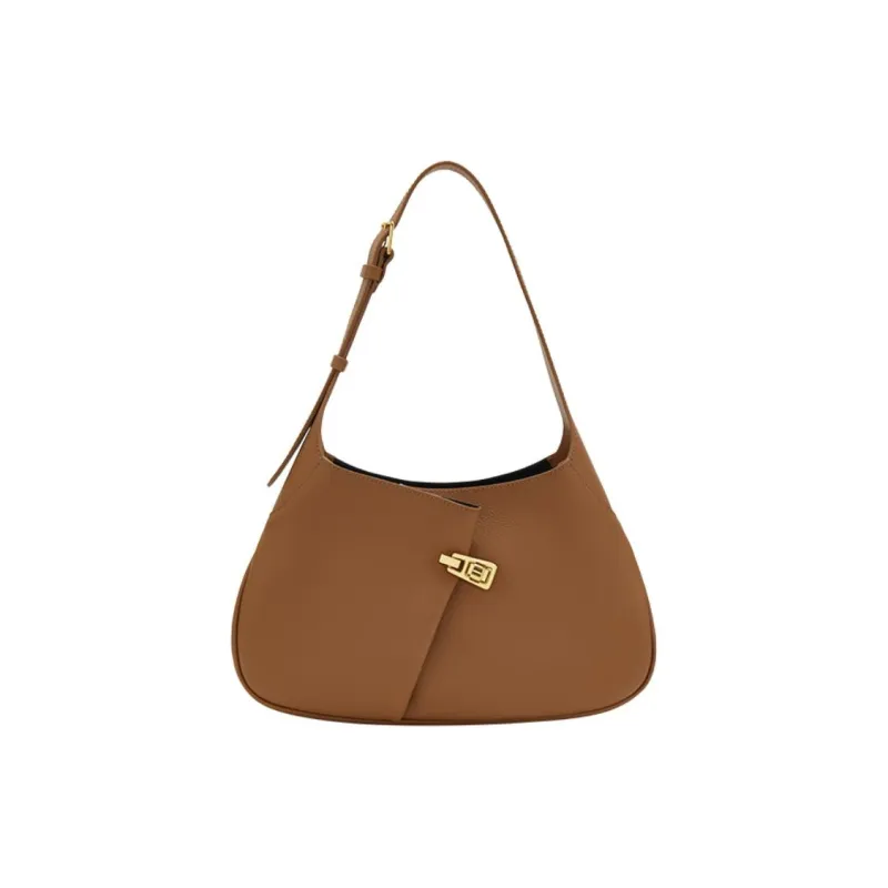 COCCINELLE Cow Leather Handbag Shoulder Bag Medium Size Women's Caramel-0