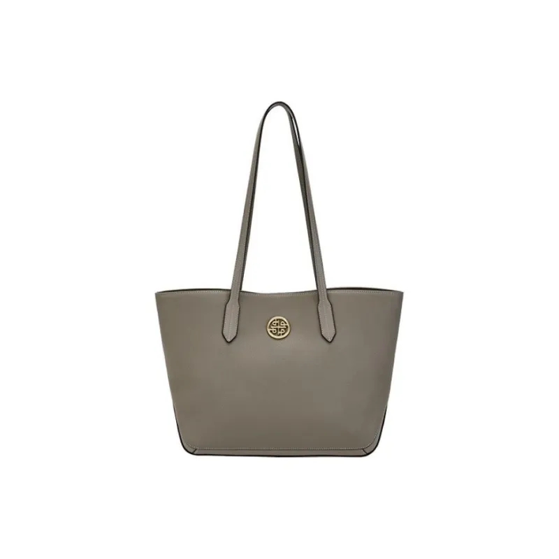 Hush Puppies Cow Leather Tote Shoulder Bag Handbag Commuter Bag Women's Black/Brown/Light Gray/Ecru-10