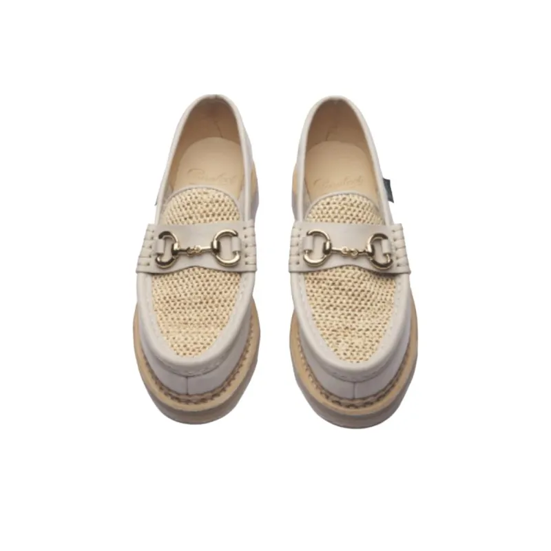 Paraboot Vincennes Raphia Loafers Women's Beige-4