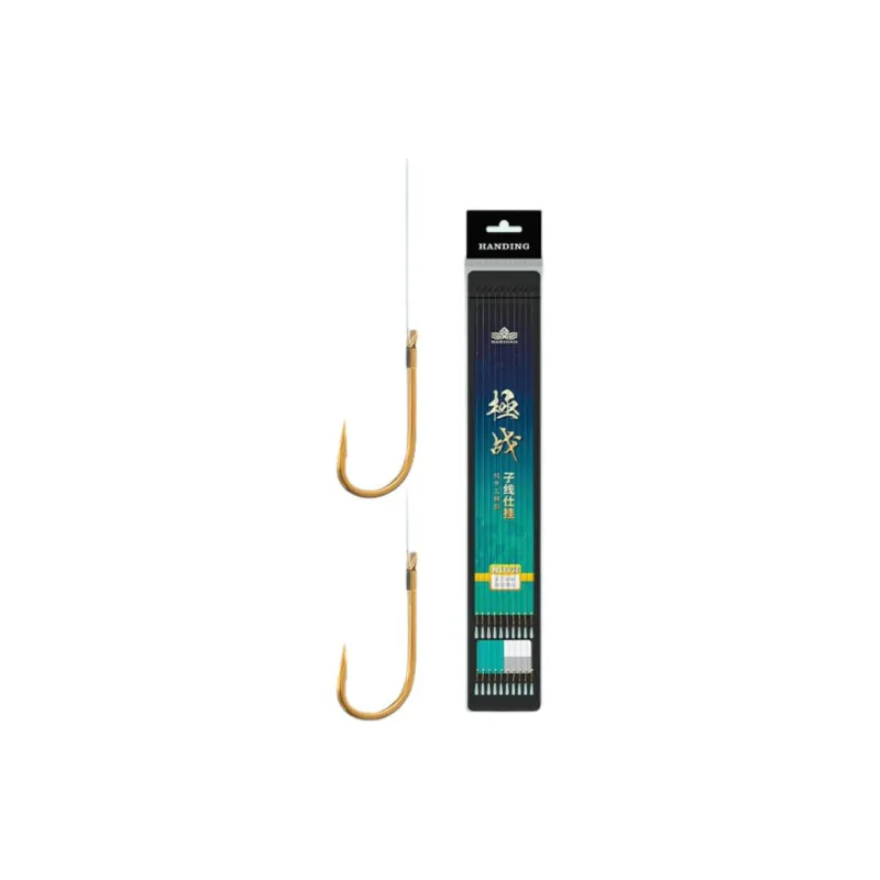 Handing Fish Hook High Carbon Steel Fishing Rod For Multiple Fish Species Barbed Hook 10 Pairs/Board-3