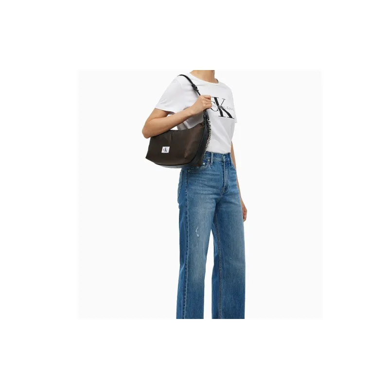 CK/Calvin Klein Fabric Shoulder Bag Dumpling Bag Handbag Shoulder Bag Women's Coffee-3