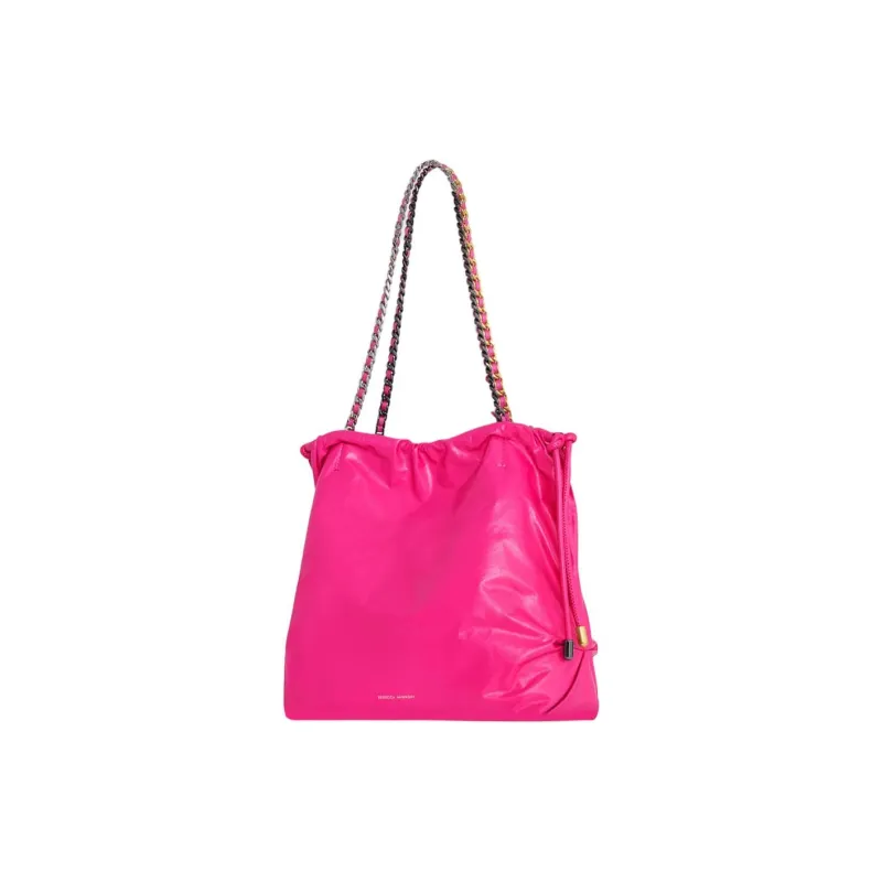 REBECCA MINKOFF Leather Tote Bag Shopping Bag Shoulder Bag Handbag Small Size Women's Bright Pink-1