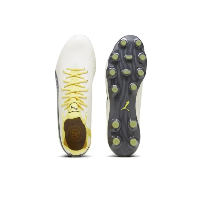 PUMA King Ultimate AG Short Rubber Studs HG Short Rubber Studs Anti Slip Wear Resistant Soccer Shoes Men's Beige Yellow-3