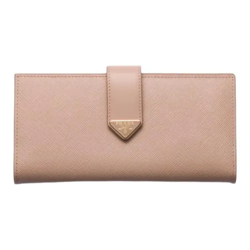 Prada Pink RUIZ Smooth Leather Schal Large Size Women's Pink