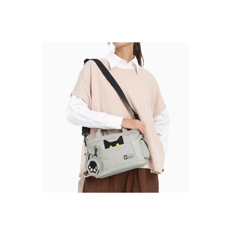 NOXXON Nylon Fabric Shoulder Bag Crossbody Bag Handbag Medium Size Women's Warehouse Gray-4