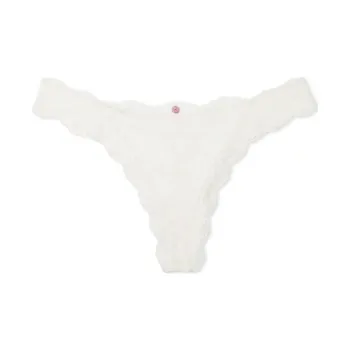 Victoria's Secret 24 Big Show Collection Dreamy Collection DREAM ANGELS Lace Thong Underpants Women's Coconut White