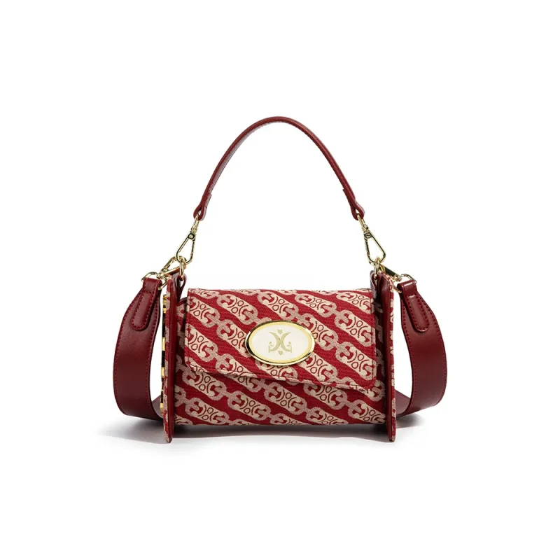 MACK JODAER Synthetic Leather Crossbody One Shoulder Handbag Regular Women's Red-3
