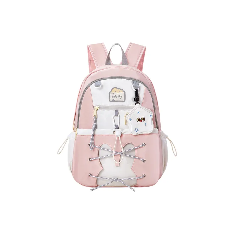 Miffy Fabric Backpack Large Size Women's Blue/Pink-11