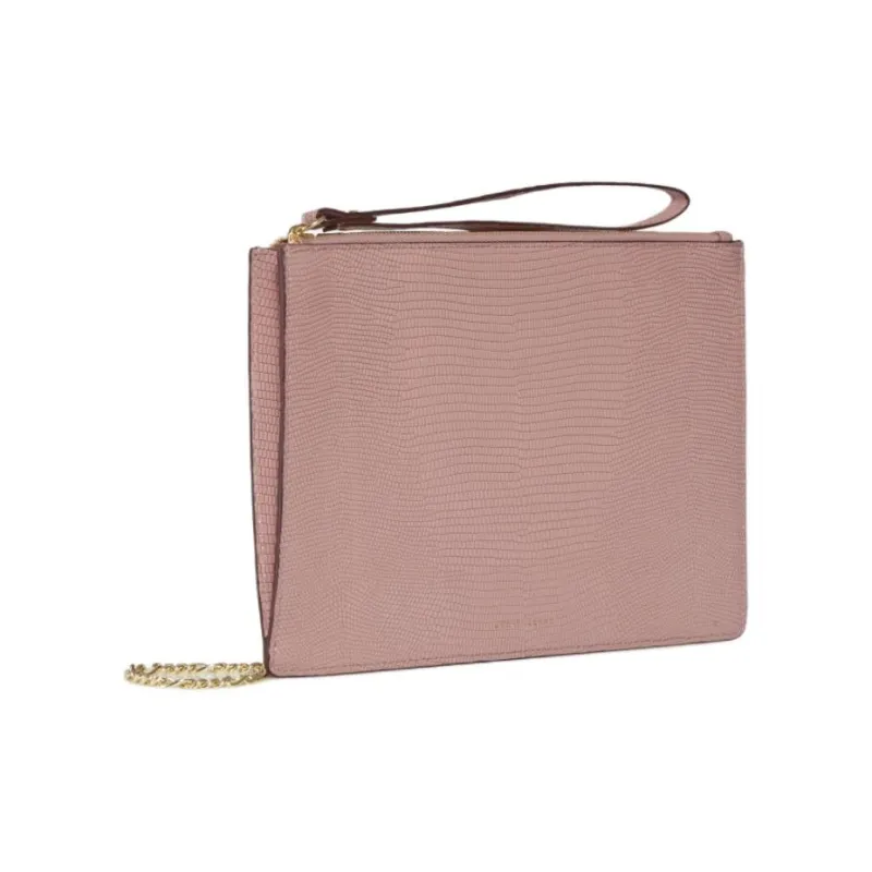 Strathberry Calfskin One Shoulder Crossbody Clutches Regular Women's Rose Pink-1