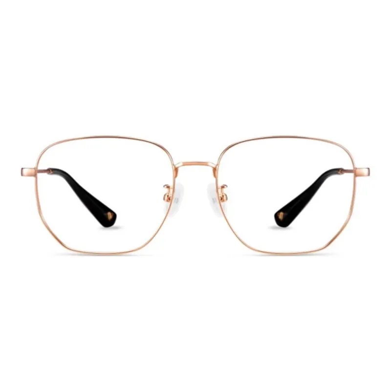 Police Plate Frame Stainless Steel Β Titanium Irregular Shape Eyeglass Frame VPLN09K Unisex Rose Gold-1