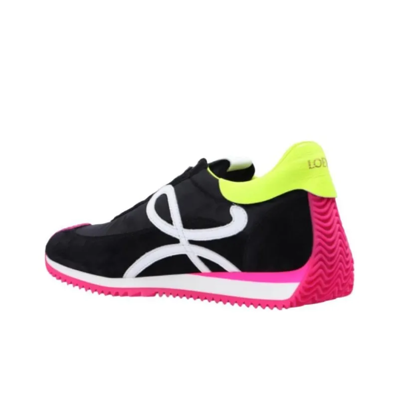 LOEWE Flow Runner Cushioned Anti-Slip And Wear-Resistant Lightweight Low-Top Casual Shoes Men's Black White Red-3