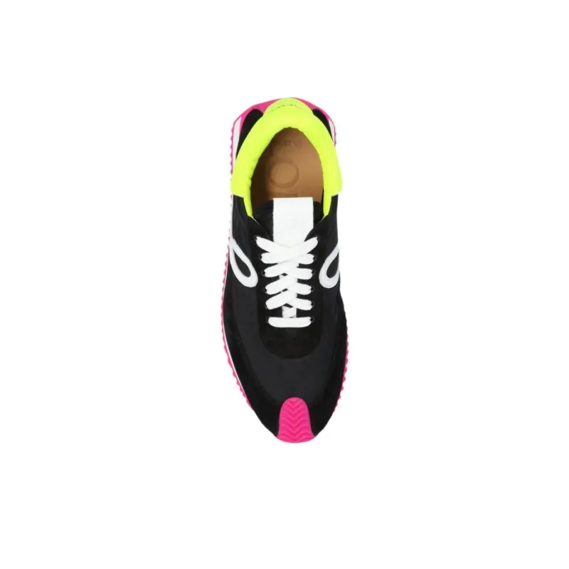 LOEWE Flow Runner Cushioned Anti-Slip And Wear-Resistant Lightweight Low-Top Casual Shoes Men's Black White Red-4