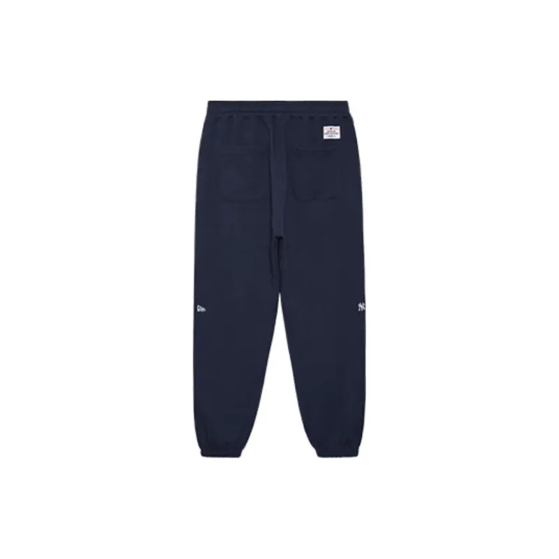 New Era Blue And White Porcelain Series Knitted Sweatpants Unisex Navy Blue-1