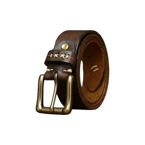 JEANSWEST Cow Leather Leather Belts Men's Width  3.5cm