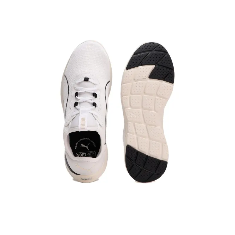 PUMA Softride Anti Slip Wear Resistant Low Top Casual Running Shoes Women's White-3