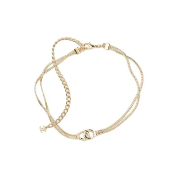 CHANEL Metal Necklaces Unisex Gold