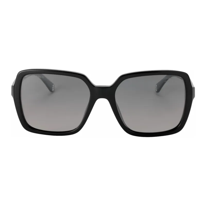 CHANEL Plate Frame Irregular Shape Sunglasses Unisex Black-1