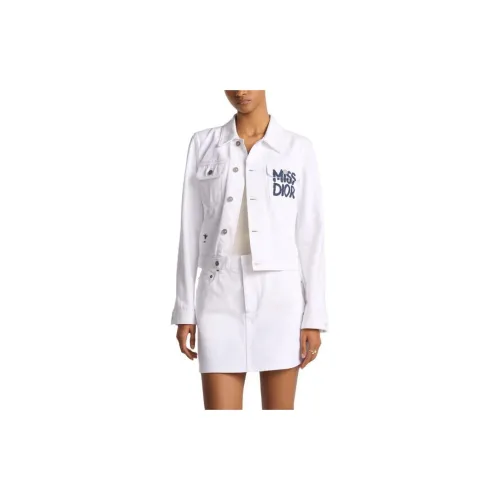 DIOR Denim Jackets Women's White