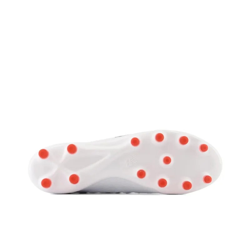 New Balance Furon V7 HG Rubber Short Studs Anti Slip Wear Resistant Soccer Shoes Unisex White-4