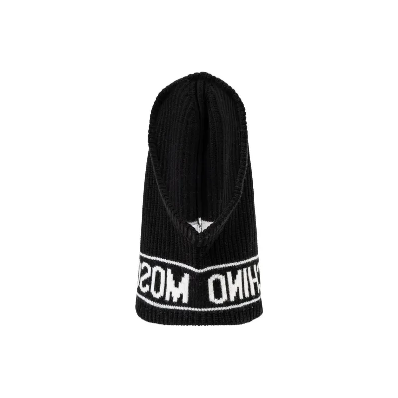 MOSCHINO Logo-intarsia Knit Balaclava-2