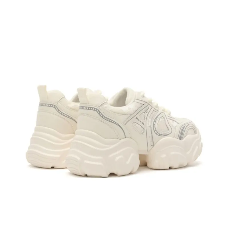 DAPHNE Cushioning, Slip Resistant, And Abrasion Resistant Low Top Chunky Sneakers Women's-7
