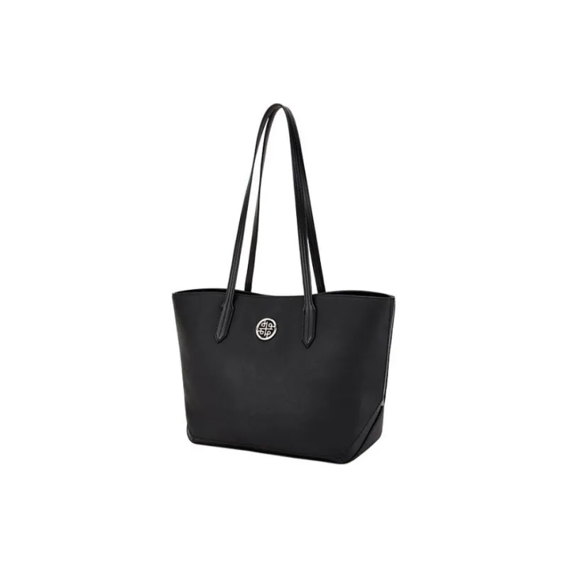 Hush Puppies Cow Leather Tote Shoulder Bag Handbag Commuter Bag Women's Black/Brown/Light Gray/Ecru-1
