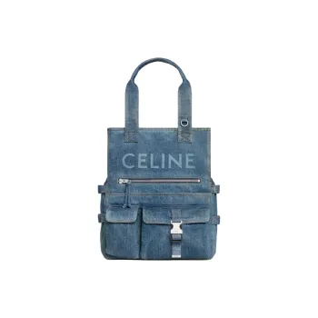 CELINE Denim Tote Bag, Shopping Bag, Shoulder Bag, Handbag Men's Washed