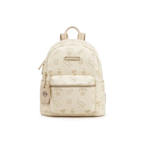 Teenie Weenie PU Backpack Regular Women's Cream Yellow, Cream Apricot, Cherry Blossom Pink