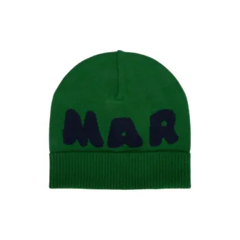 MARNI Logo Intarsia Knitted Beanie