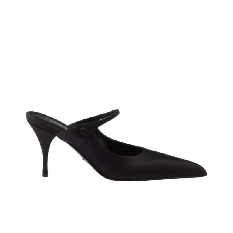 PRADA Pointed Satin Mules-1