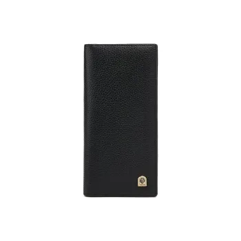 Old Man's Head Cow Leather Leather Clip Wallet Men's Black/Coffee