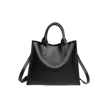 NATTY Cow Leather Tote Bag Armhole Bag Shoulder Handbag Regular Women's Black