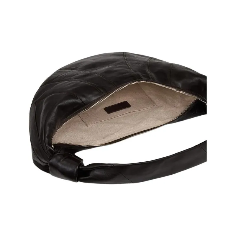 Lemaire Croissant Series Sheepskin Handbag Mini Women's Dark Chocolate-2