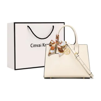 Simvay Clos Synthetic Leather Handbags Shoulder Bag Crossbody Bag Medium Size Women's Cream White