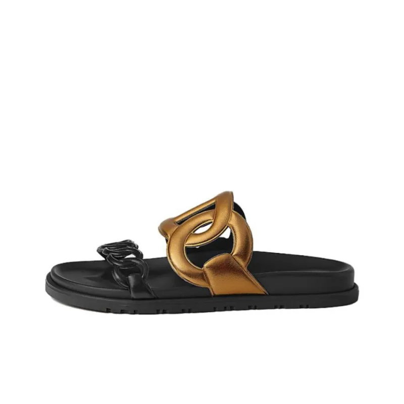 HERMES Extra Slip Resistant Slide Slippers Women's Black-0