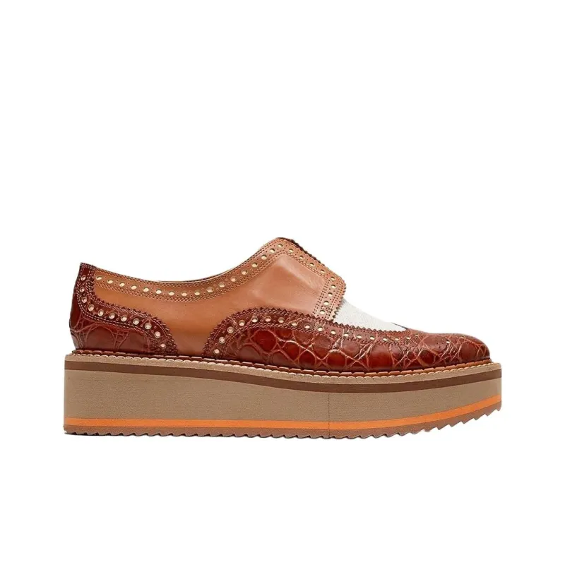 CLERGERIE Becak Casual Single Shoes 4.5cm Women's Brown-1