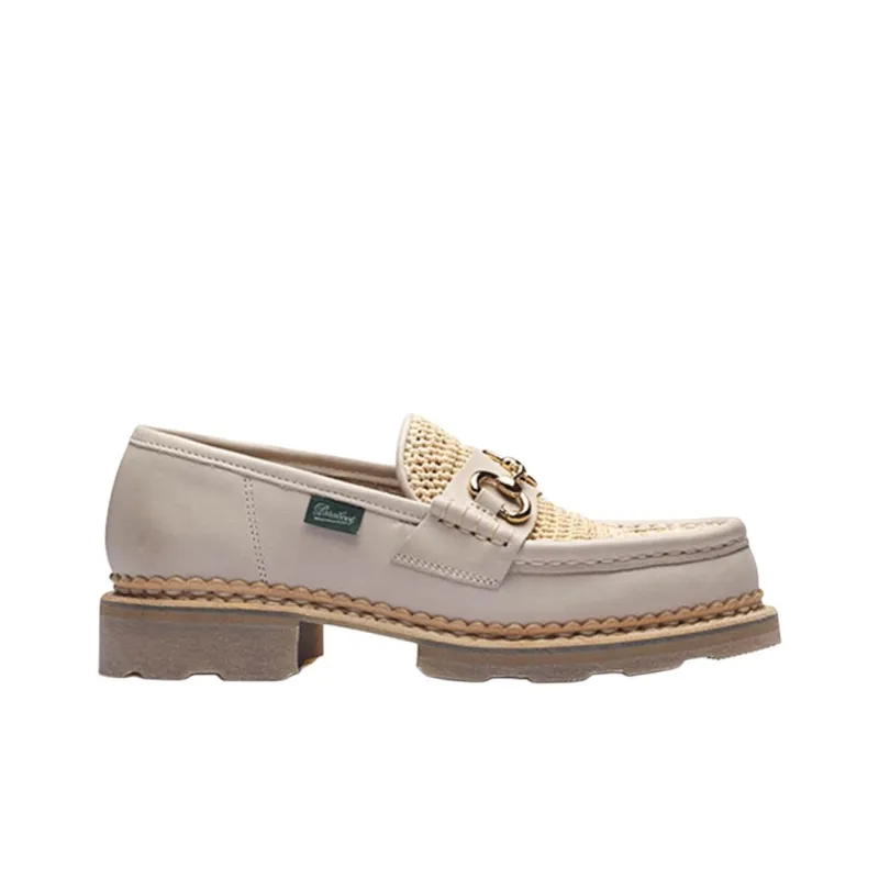 Paraboot Vincennes Raphia Loafers Women's Beige-1