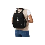 RIMOWA Never Still Canvas With Full Grain Leather Backpack Small Size Men's Black