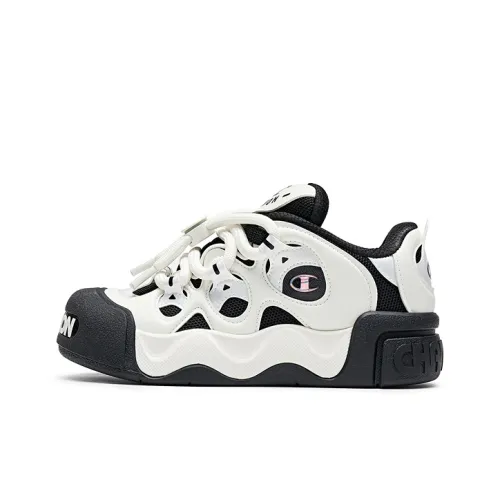 Champion Puffed Donut Skateboard Shoes Women's Black White