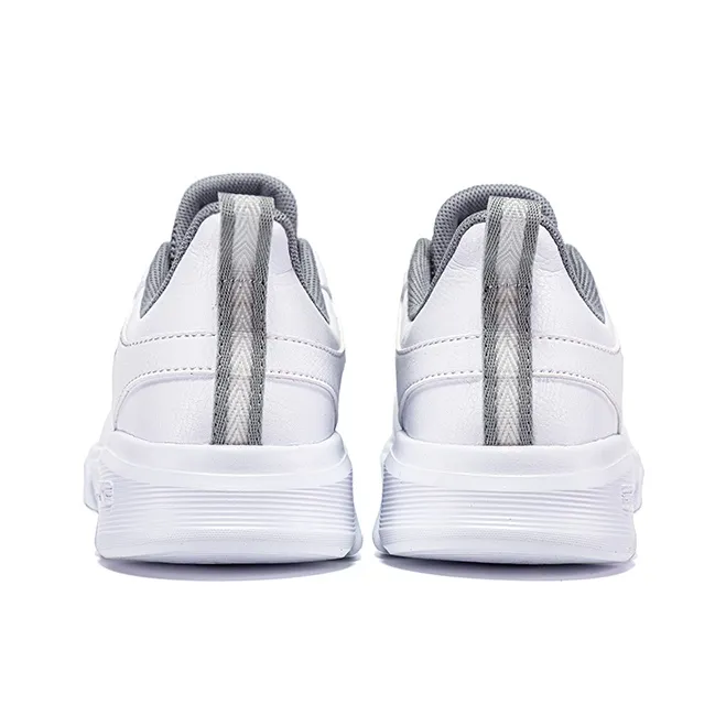 Erke Lightweight And Wear-resistant Low-Top Casual Running Shoes Women's White Gray-4