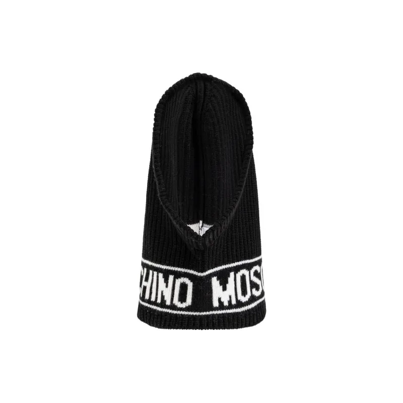 MOSCHINO Logo-intarsia Knit Balaclava-0