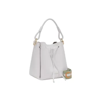 COCCINELLE Cow Leather Crossbody One Shoulder Handbags Medium Size Women's Bright White