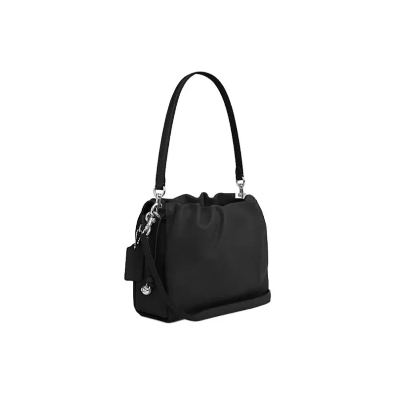 COACH Faye Cow Leather Cloud Bag, Handbag, Shoulder Bag Women's Black-1